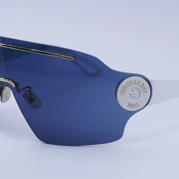 🕶️ New Dior DIORPACIFIC M1U 96B0 Sunglasses - Gold/White Frame, Blue Lenses - Picture 5 of 11